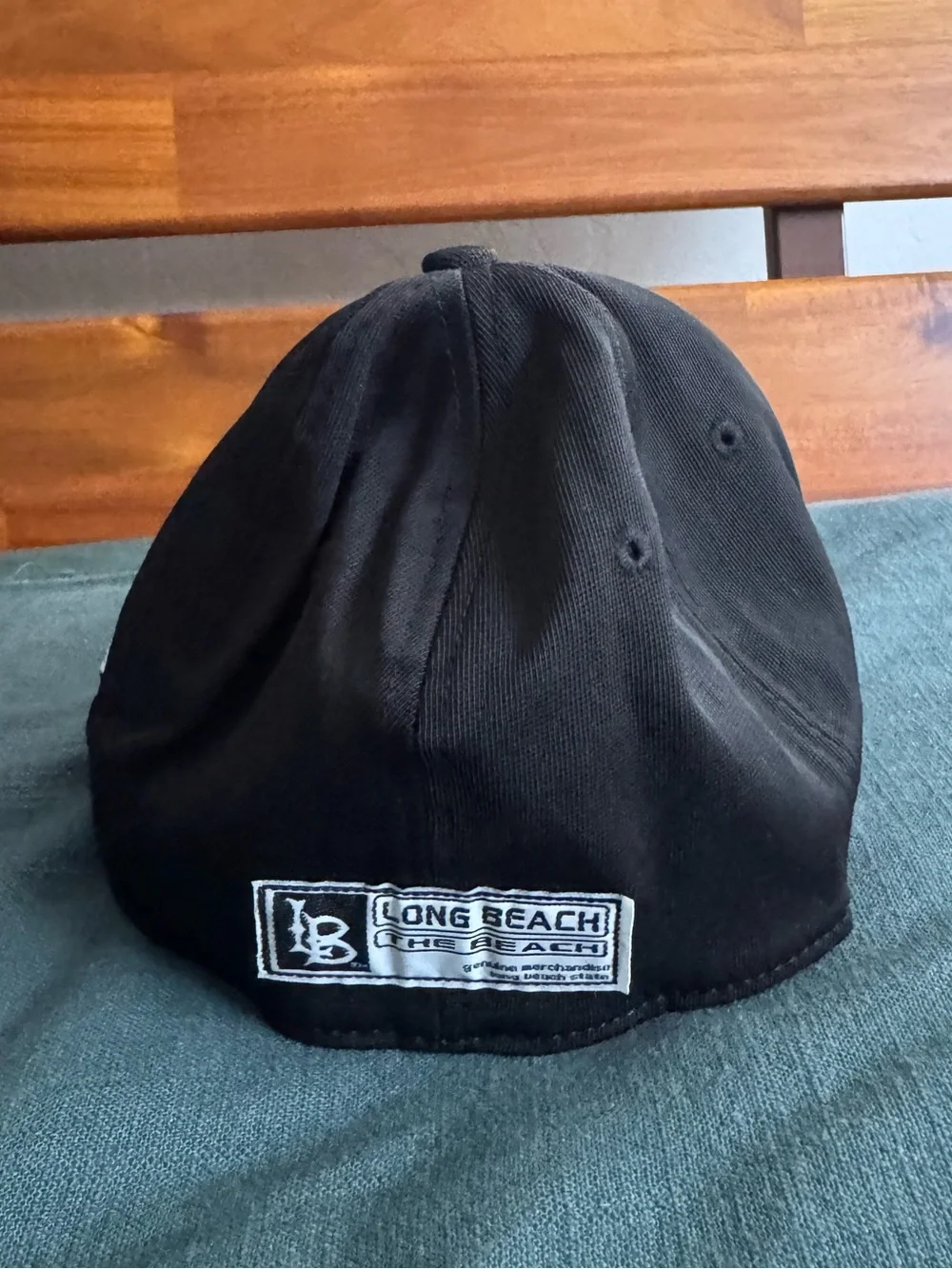 New Era for CSULB Black Cap with White Embroidered Logo, “The Beach”
